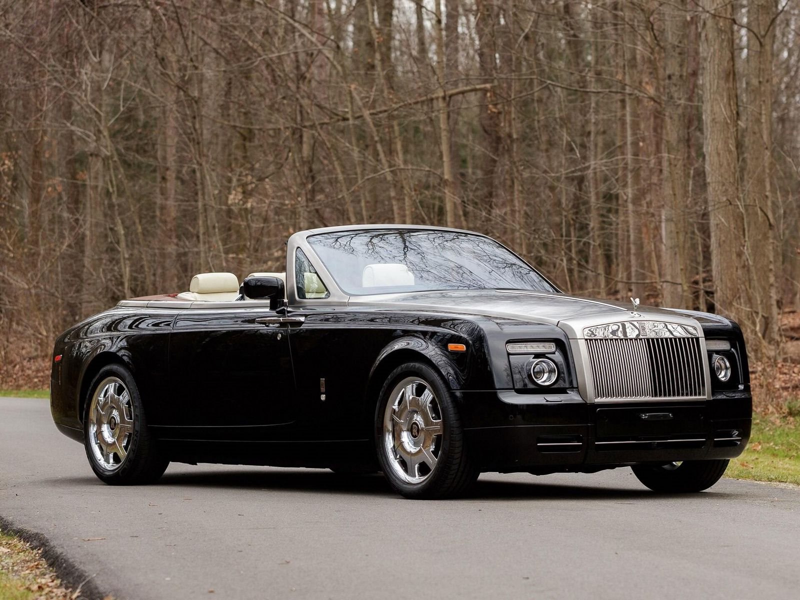 2008 ROLLS ROYCE PHANTOM DROPHEAD COUPE BLACK DIAMOND METALLIC 